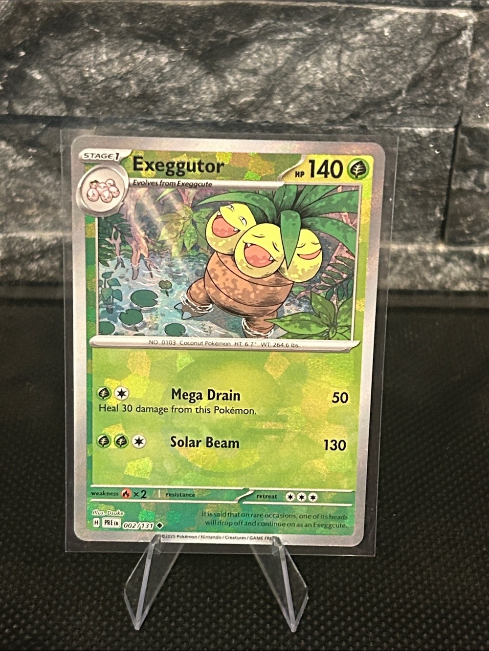 Pokemon Exeggutor Pokeball 002/131 Holo from Prismatic Evolutions M/NM‎
